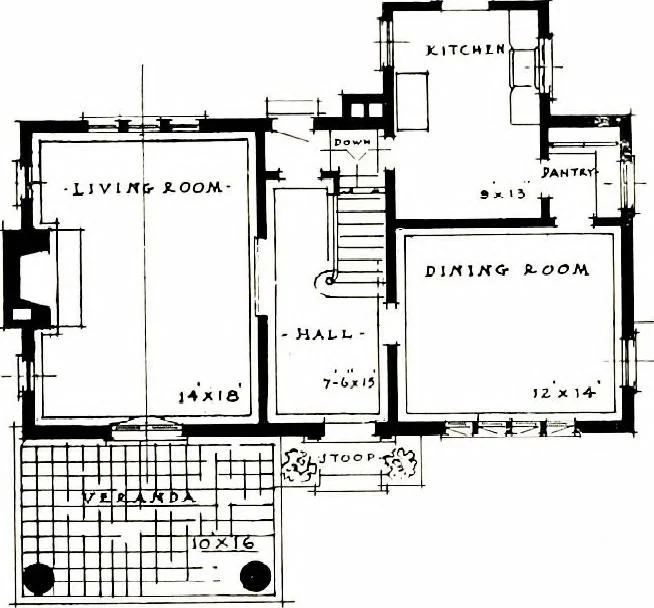 An illustration from The small house for a moderate income, 1915, leaf 35