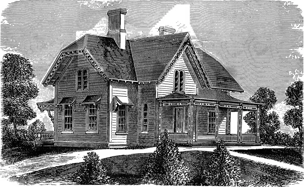 An illustration from Our homes and their adornments; or, How to build, finish, furnish and adorn a home ... the whole being designed to make happy homes for happy people, 1882, leaf 142