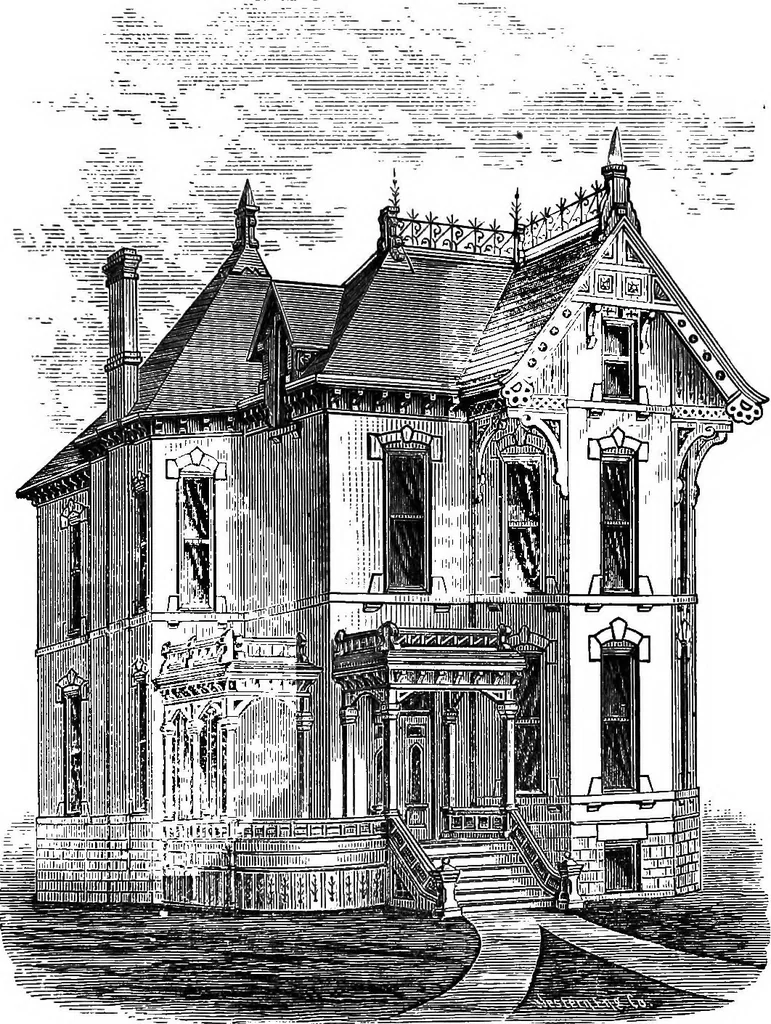 An illustration from Our homes and their adornments; or, How to build, finish, furnish and adorn a home ... the whole being designed to make happy homes for happy people, 1882, leaf 158