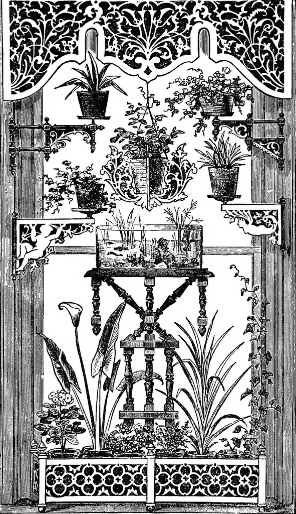 An illustration from Our homes and their adornments; or, How to build, finish, furnish and adorn a home ... the whole being designed to make happy homes for happy people, 1882, leaf 366