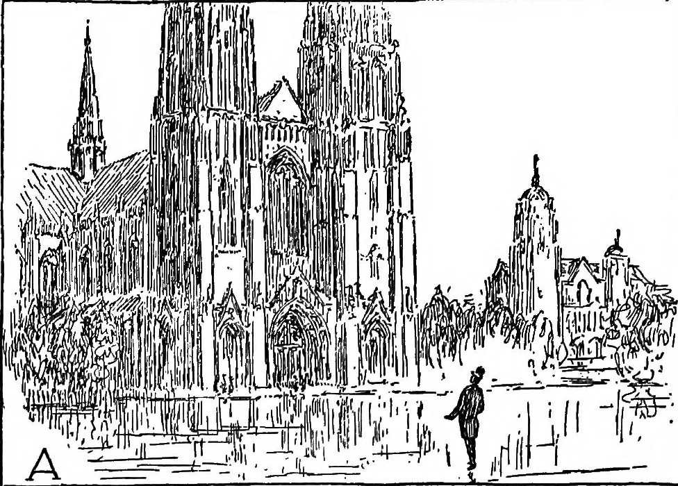 An illustration from The meaning of architecture; an essay in constructive criticism, 1918, leaf 135