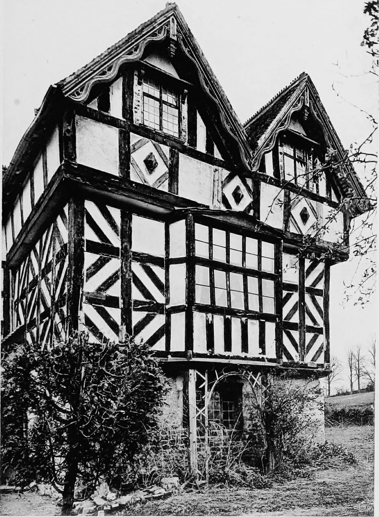 An illustration from Old cottages, farm houses, and other half-timber buildings in Shropshire, Herefordshire, and Cheshire, 1904, leaf 102