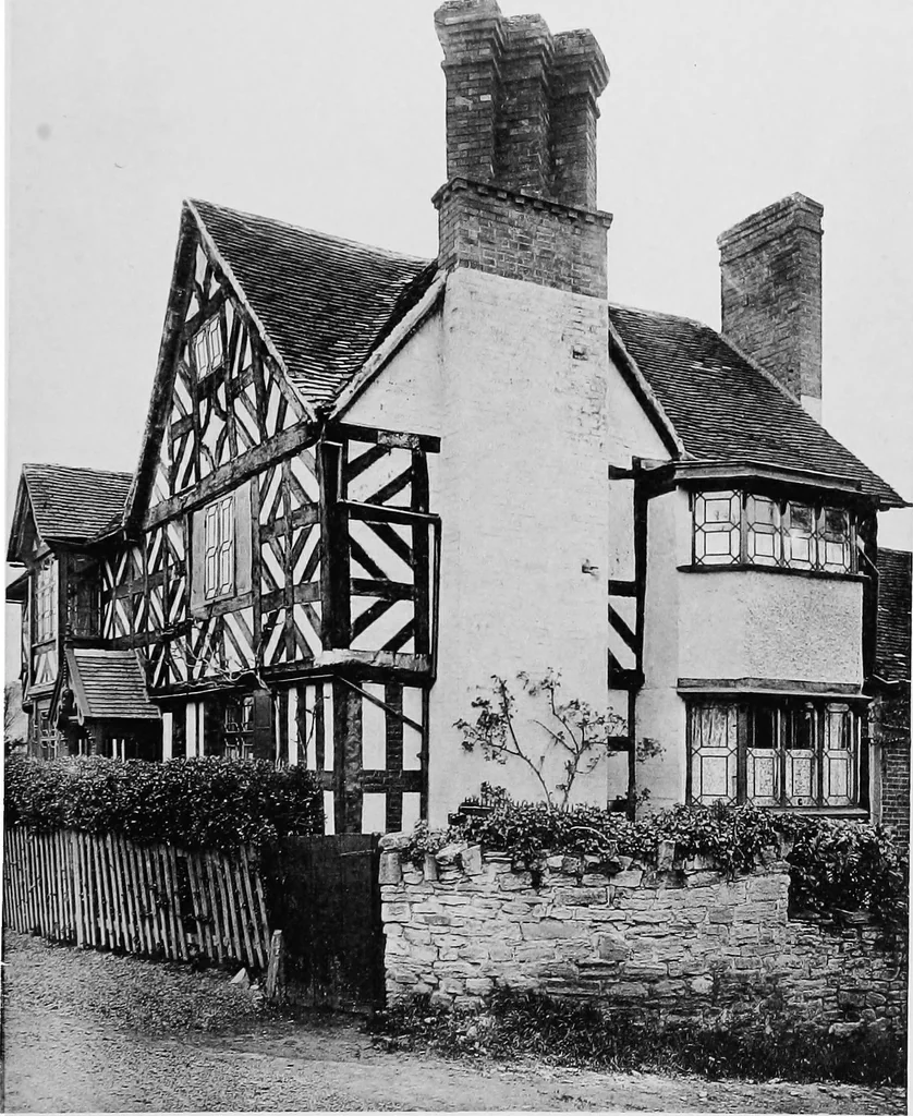 An illustration from Old cottages, farm houses, and other half-timber buildings in Shropshire, Herefordshire, and Cheshire, 1904, leaf 110