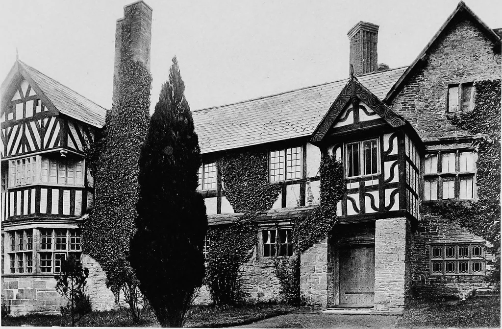 An illustration from Old cottages, farm houses, and other half-timber buildings in Shropshire, Herefordshire, and Cheshire, 1904, leaf 112