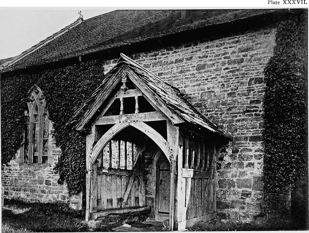 An illustration from Old cottages, farm houses, and other half-timber buildings in Shropshire, Herefordshire, and Cheshire, 1904, leaf 132
