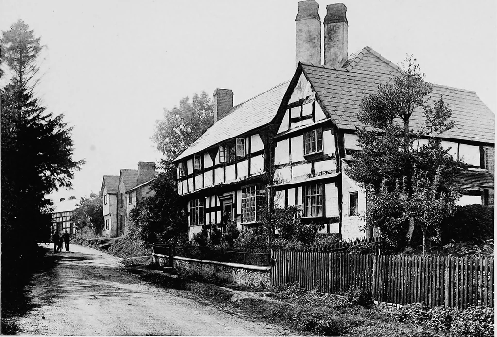 An illustration from Old cottages, farm houses, and other half-timber buildings in Shropshire, Herefordshire, and Cheshire, 1904, leaf 138