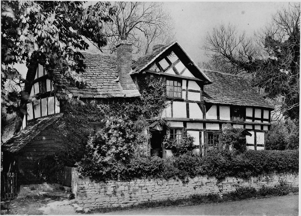 An illustration from Old cottages, farm houses, and other half-timber buildings in Shropshire, Herefordshire, and Cheshire, 1904, leaf 142