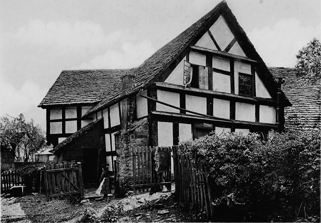 An illustration from Old cottages, farm houses, and other half-timber buildings in Shropshire, Herefordshire, and Cheshire, 1904, leaf 146