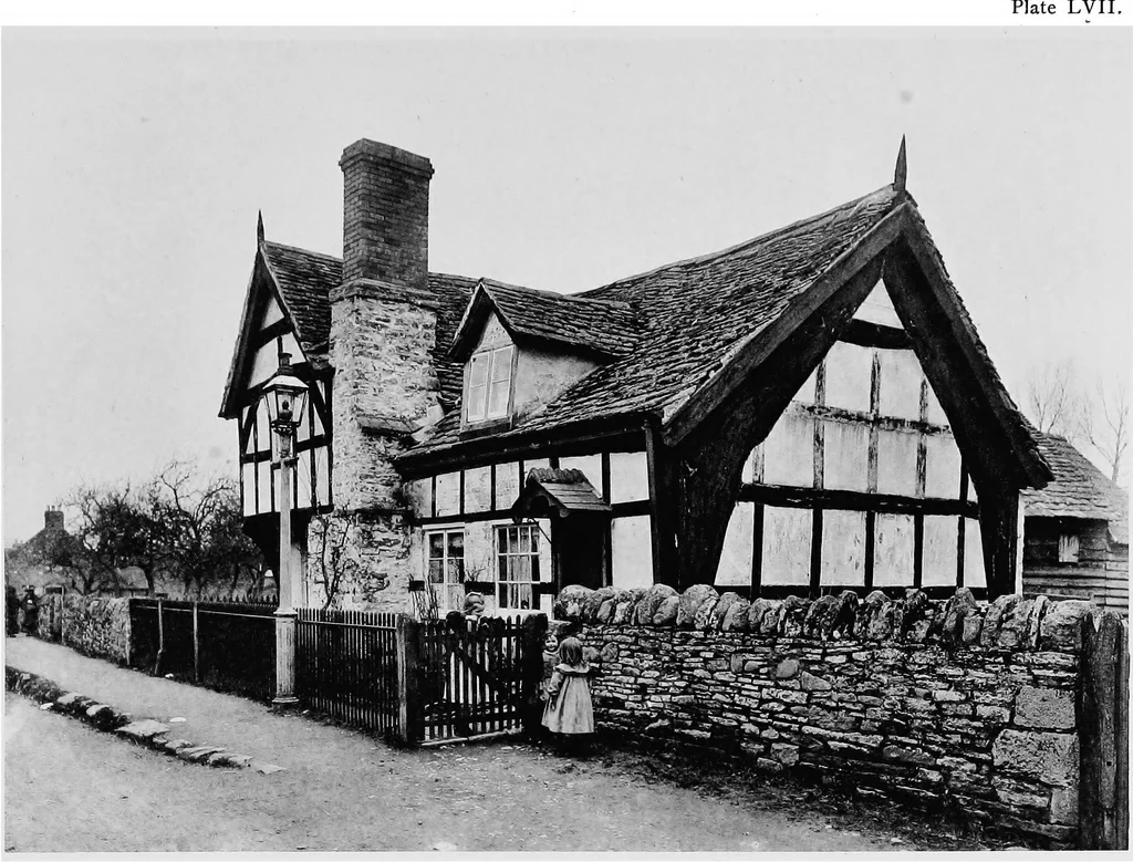 An illustration from Old cottages, farm houses, and other half-timber buildings in Shropshire, Herefordshire, and Cheshire, 1904, leaf 168