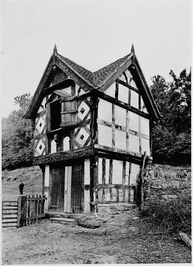 An illustration from Old cottages, farm houses, and other half-timber buildings in Shropshire, Herefordshire, and Cheshire, 1904, leaf 186