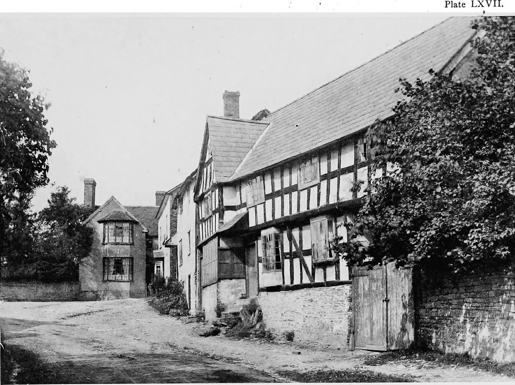 An illustration from Old cottages, farm houses, and other half-timber buildings in Shropshire, Herefordshire, and Cheshire, 1904, leaf 188