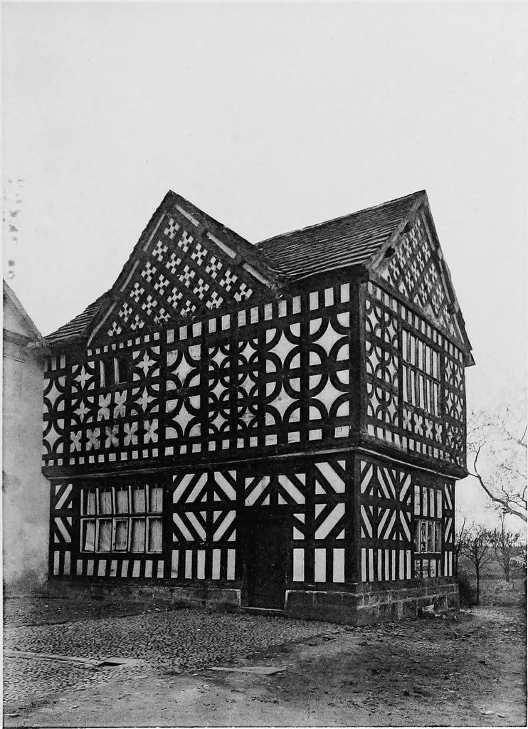 An illustration from Old cottages, farm houses, and other half-timber buildings in Shropshire, Herefordshire, and Cheshire, 1904, leaf 218