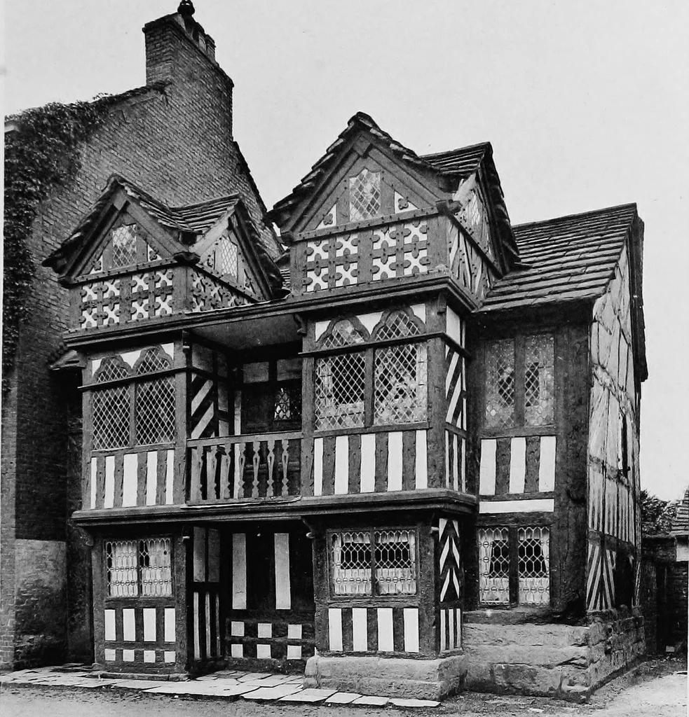 An illustration from Old cottages, farm houses, and other half-timber buildings in Shropshire, Herefordshire, and Cheshire, 1904, leaf 224