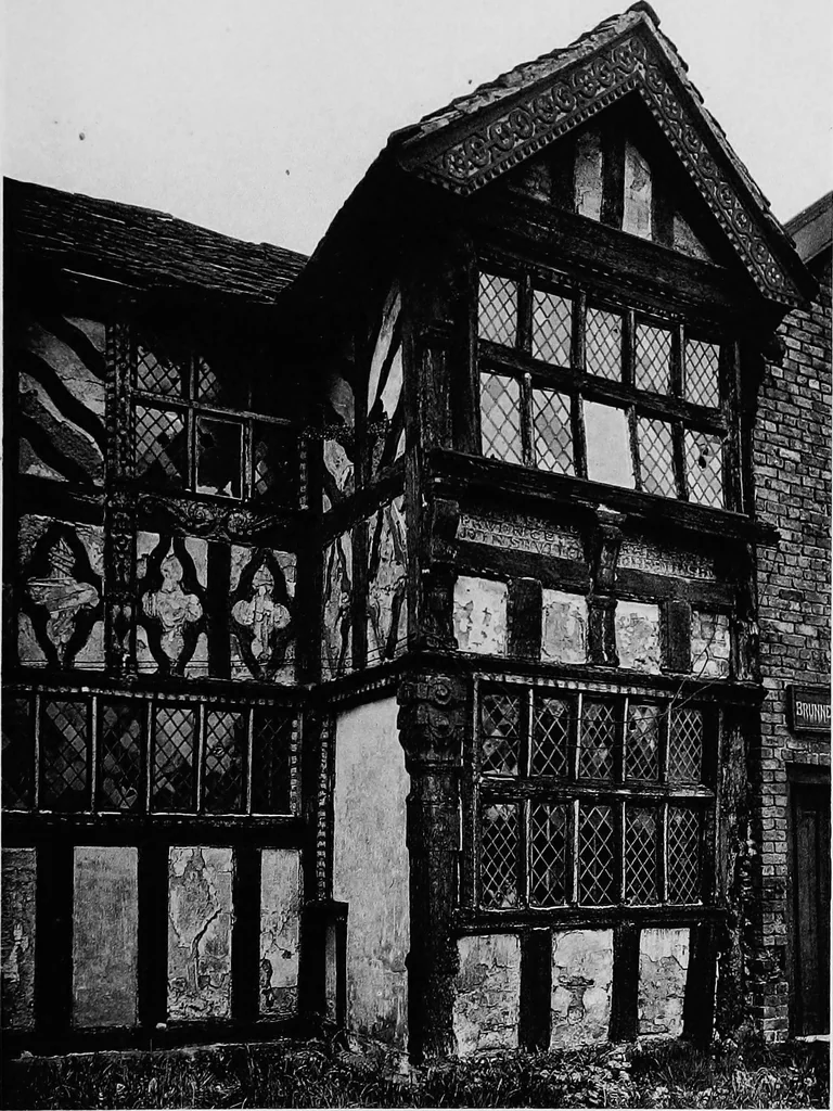 An illustration from Old cottages, farm houses, and other half-timber buildings in Shropshire, Herefordshire, and Cheshire, 1904, leaf 242