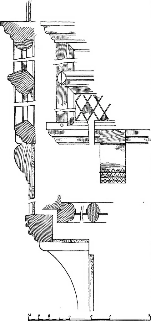 An illustration from Old cottages, farm houses, and other half-timber buildings in Shropshire, Herefordshire, and Cheshire, 1904, leaf 46