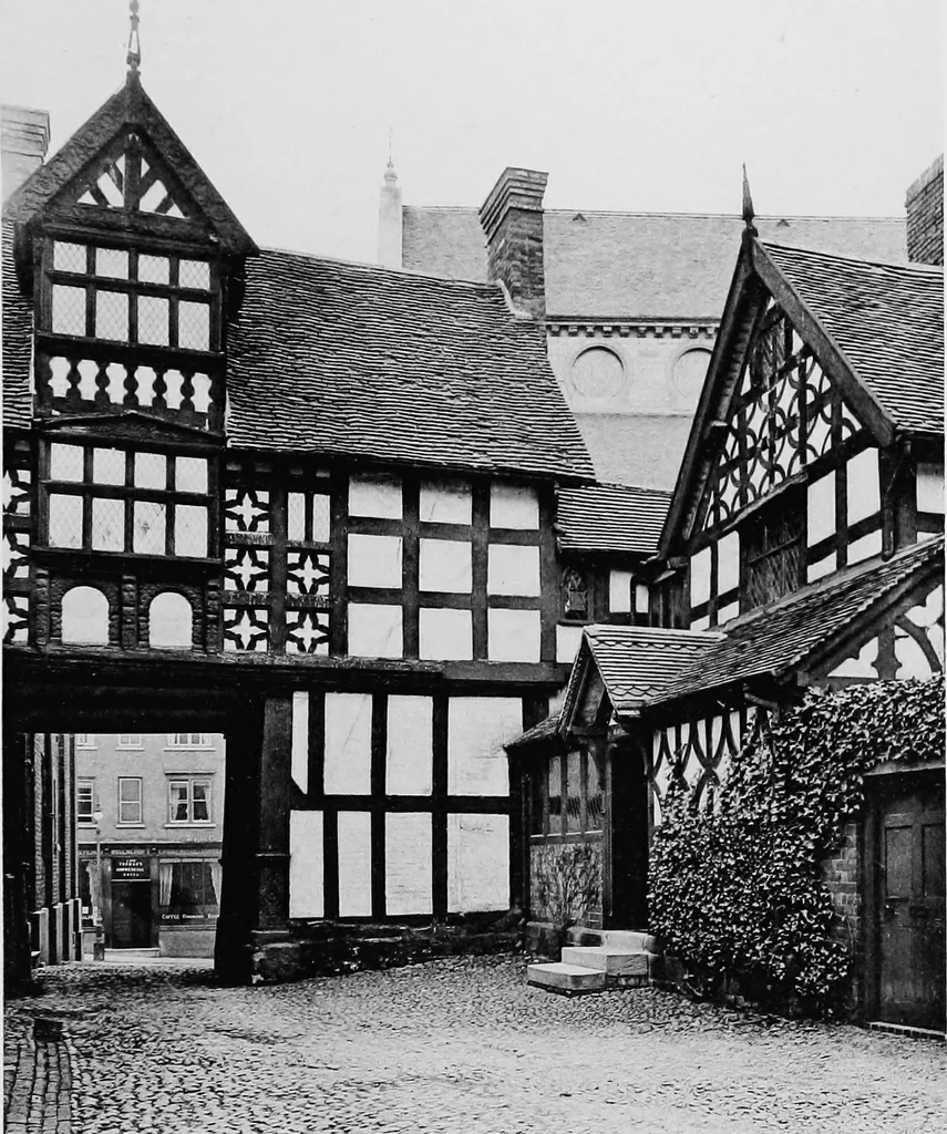 An illustration from Old cottages, farm houses, and other half-timber buildings in Shropshire, Herefordshire, and Cheshire, 1904, leaf 66