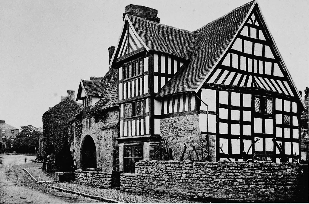 An illustration from Old cottages, farm houses, and other half-timber buildings in Shropshire, Herefordshire, and Cheshire, 1904, leaf 68