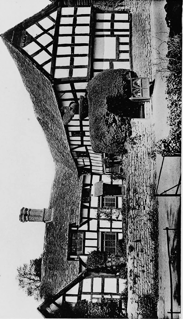An illustration from Old cottages, farm houses, and other half-timber buildings in Shropshire, Herefordshire, and Cheshire, 1904, leaf 7