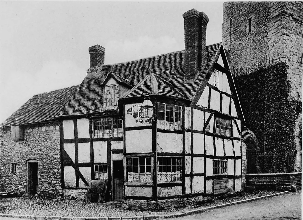 An illustration from Old cottages, farm houses, and other half-timber buildings in Shropshire, Herefordshire, and Cheshire, 1904, leaf 72