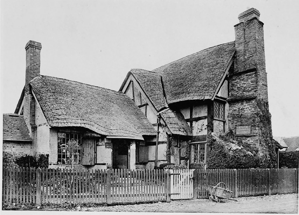 An illustration from Old cottages, farm houses, and other half-timber buildings in Shropshire, Herefordshire, and Cheshire, 1904, leaf 96