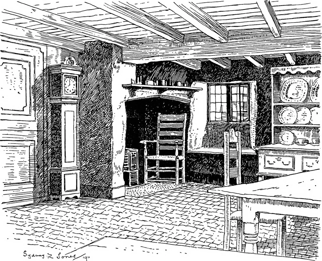An illustration from The village homes of England;, 1912, leaf 185
