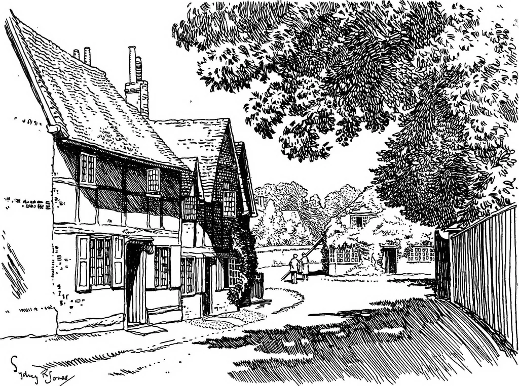 An illustration from The village homes of England;, 1912, leaf 82