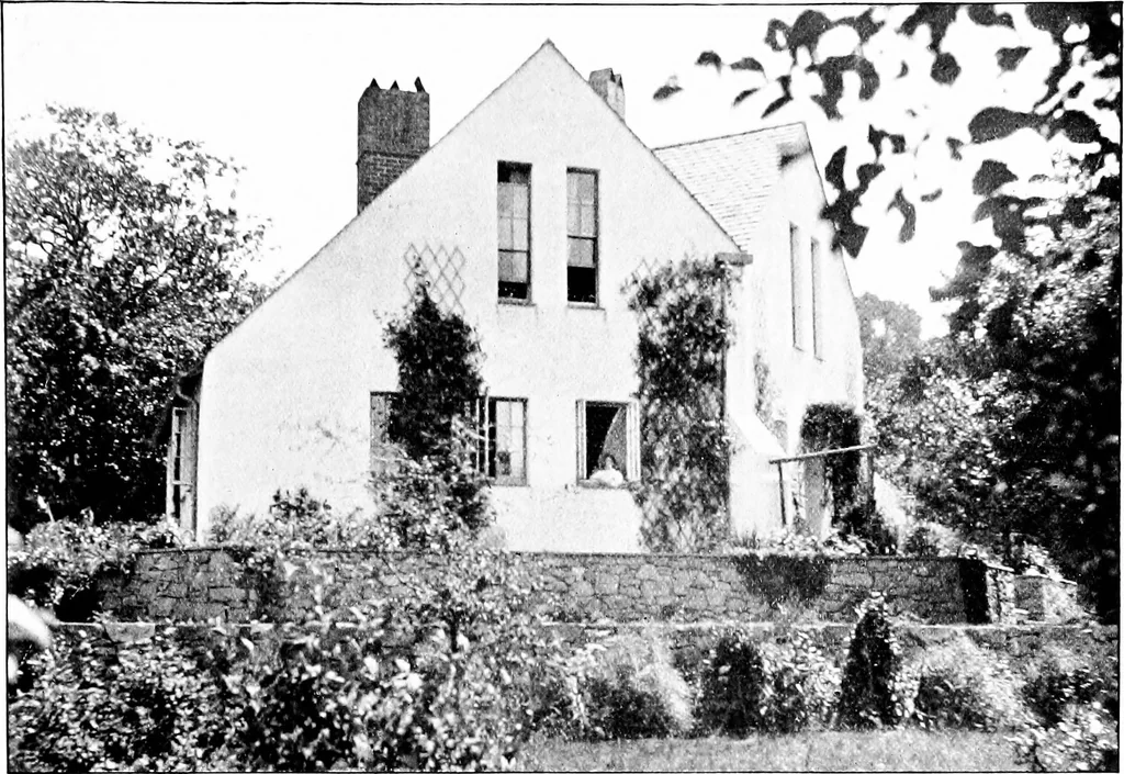 An illustration from Country cottages and week-end homes, by J. H. Elder-Duncan ... with numerous illustrations and plans of cottages by well-known architects, 1912, leaf 126