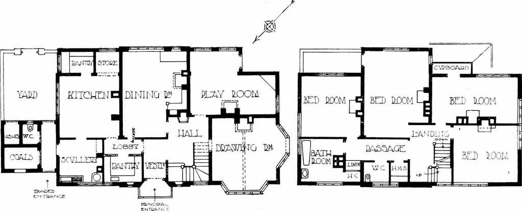 An illustration from Country cottages and week-end homes, by J. H. Elder-Duncan ... with numerous illustrations and plans of cottages by well-known architects, 1912, leaf 143