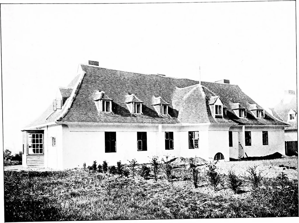 An illustration from Country cottages and week-end homes, by J. H. Elder-Duncan ... with numerous illustrations and plans of cottages by well-known architects, 1912, leaf 162