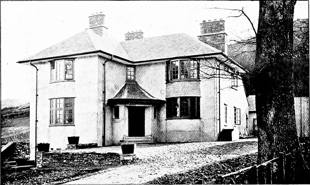An illustration from Country cottages and week-end homes, by J. H. Elder-Duncan ... with numerous illustrations and plans of cottages by well-known architects, 1912, leaf 169