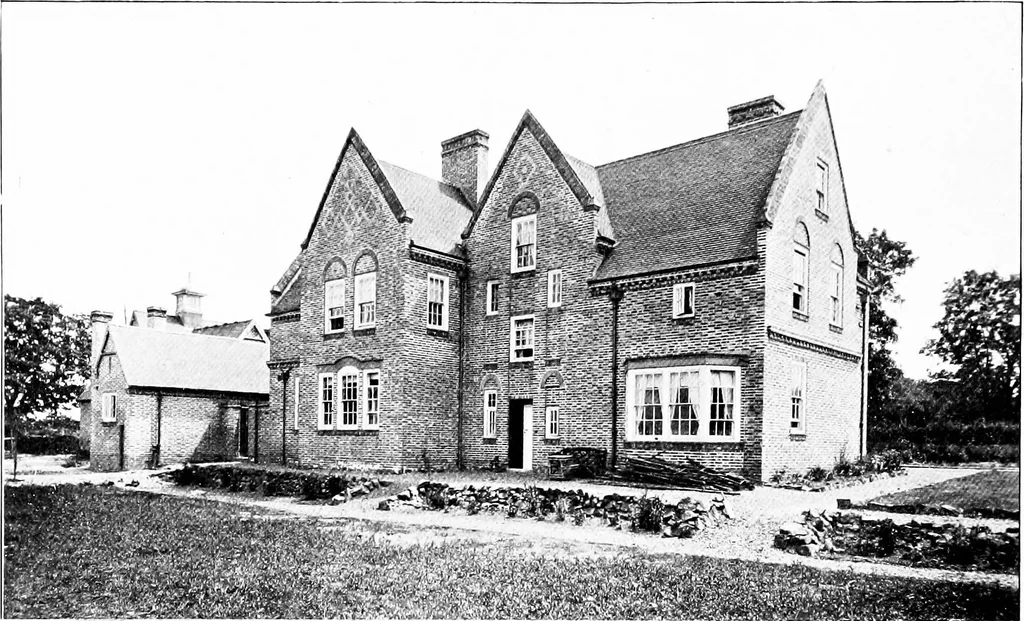 An illustration from Country cottages and week-end homes, by J. H. Elder-Duncan ... with numerous illustrations and plans of cottages by well-known architects, 1912, leaf 171