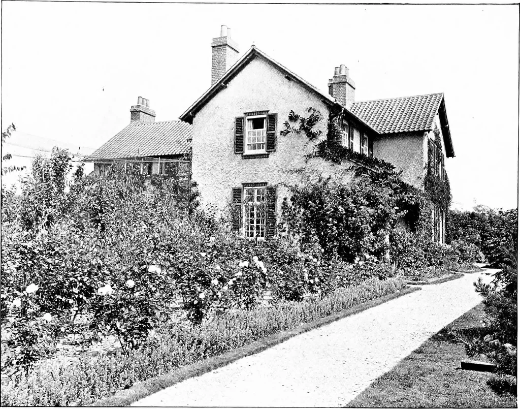 An illustration from Country cottages and week-end homes, by J. H. Elder-Duncan ... with numerous illustrations and plans of cottages by well-known architects, 1912, leaf 172
