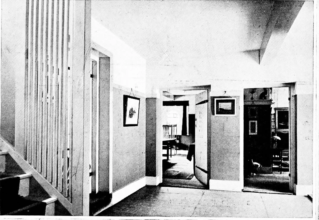 An illustration from Country cottages and week-end homes, by J. H. Elder-Duncan ... with numerous illustrations and plans of cottages by well-known architects, 1912, leaf 205