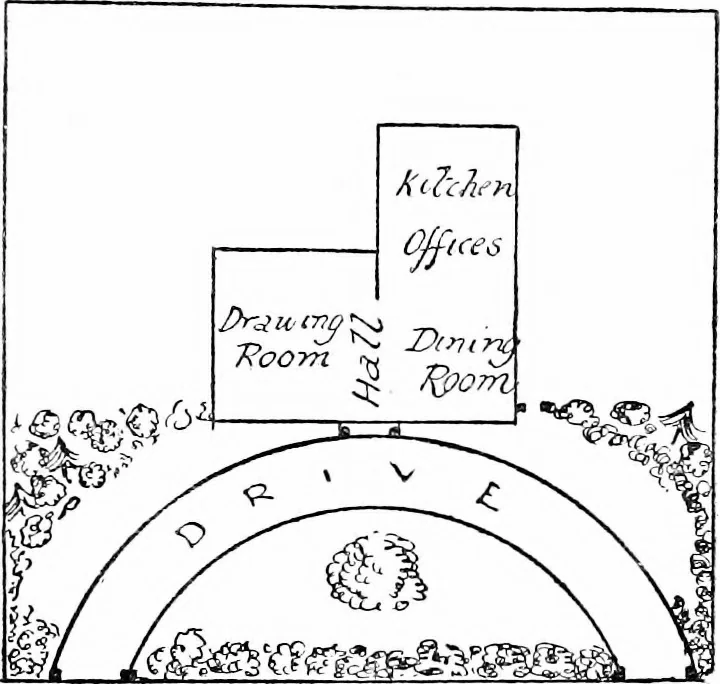 An illustration from Country cottages and week-end homes, by J. H. Elder-Duncan ... with numerous illustrations and plans of cottages by well-known architects, 1912, leaf 27