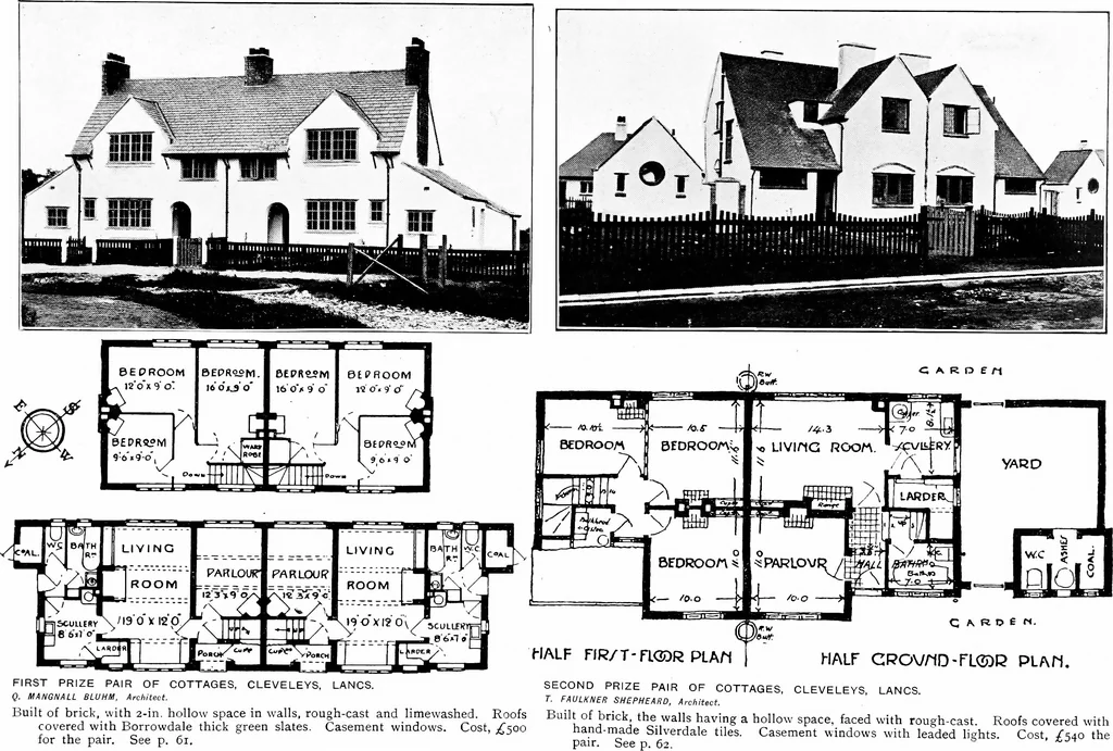 An illustration from Country cottages and week-end homes, by J. H. Elder-Duncan ... with numerous illustrations and plans of cottages by well-known architects, 1912, leaf 39
