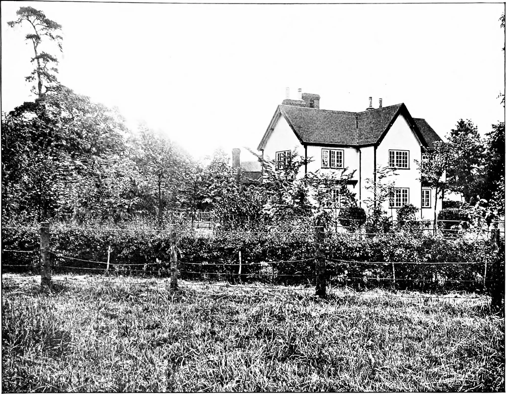An illustration from Country cottages and week-end homes, by J. H. Elder-Duncan ... with numerous illustrations and plans of cottages by well-known architects, 1912, leaf 70