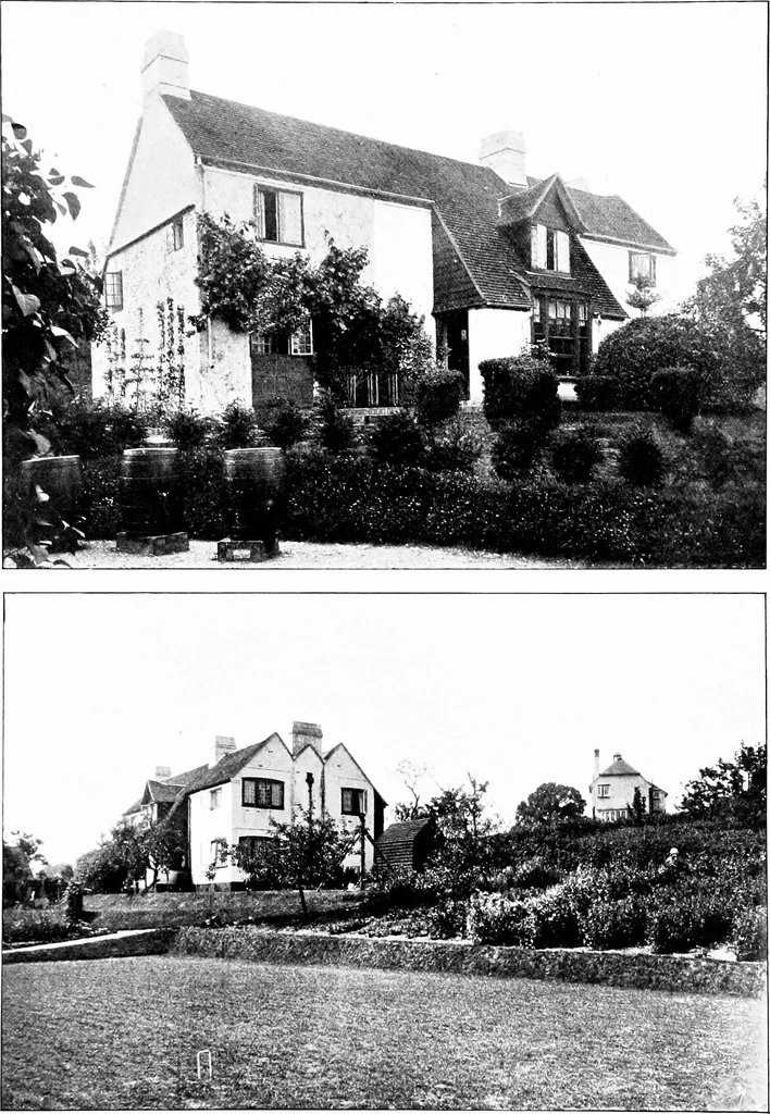 An illustration from Country cottages and week-end homes, by J. H. Elder-Duncan ... with numerous illustrations and plans of cottages by well-known architects, 1912, leaf 76