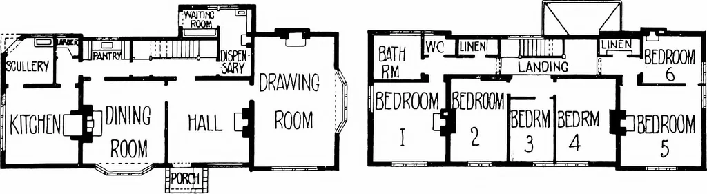 An illustration from Country cottages and week-end homes, by J. H. Elder-Duncan ... with numerous illustrations and plans of cottages by well-known architects, 1912, leaf 80
