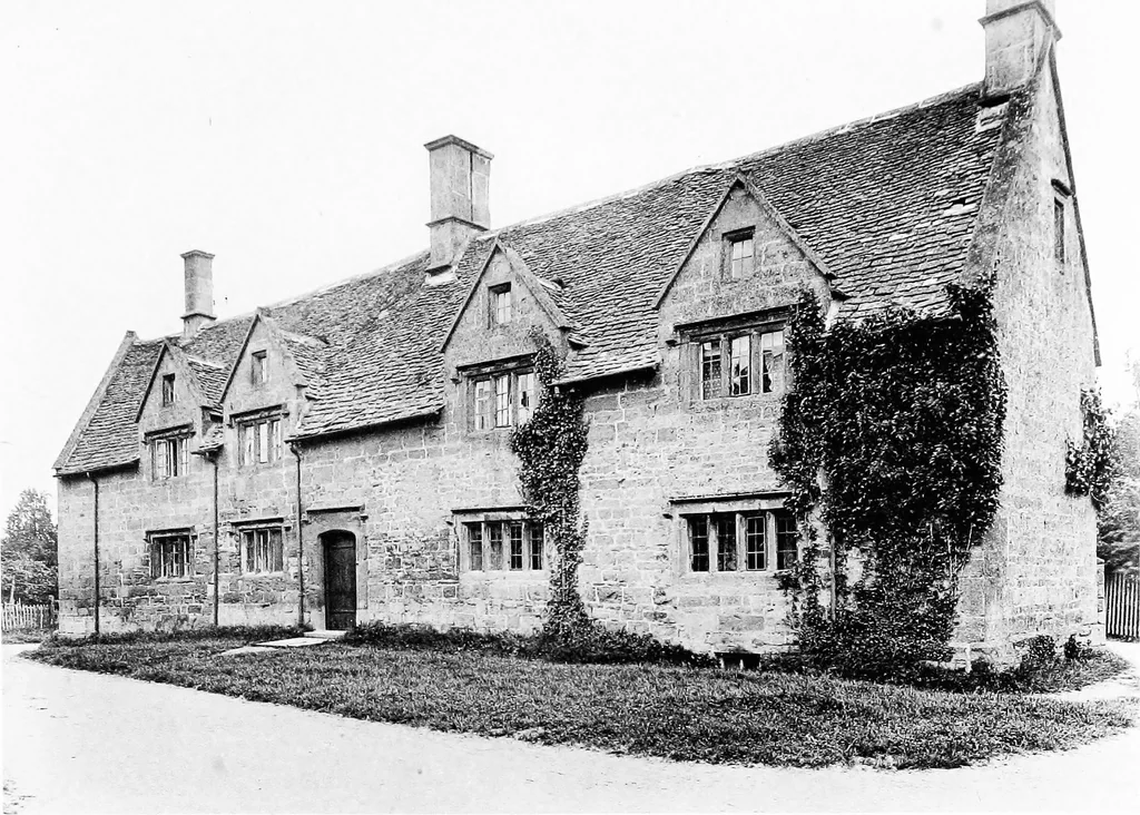 An illustration from Old cottages, farm-houses, and other stone buildings in the Cotswold district; examples of minor domestic architecture in Gloucestershire, Oxfordshire, Northants, Worcestershire, &c., 1905, leaf 100