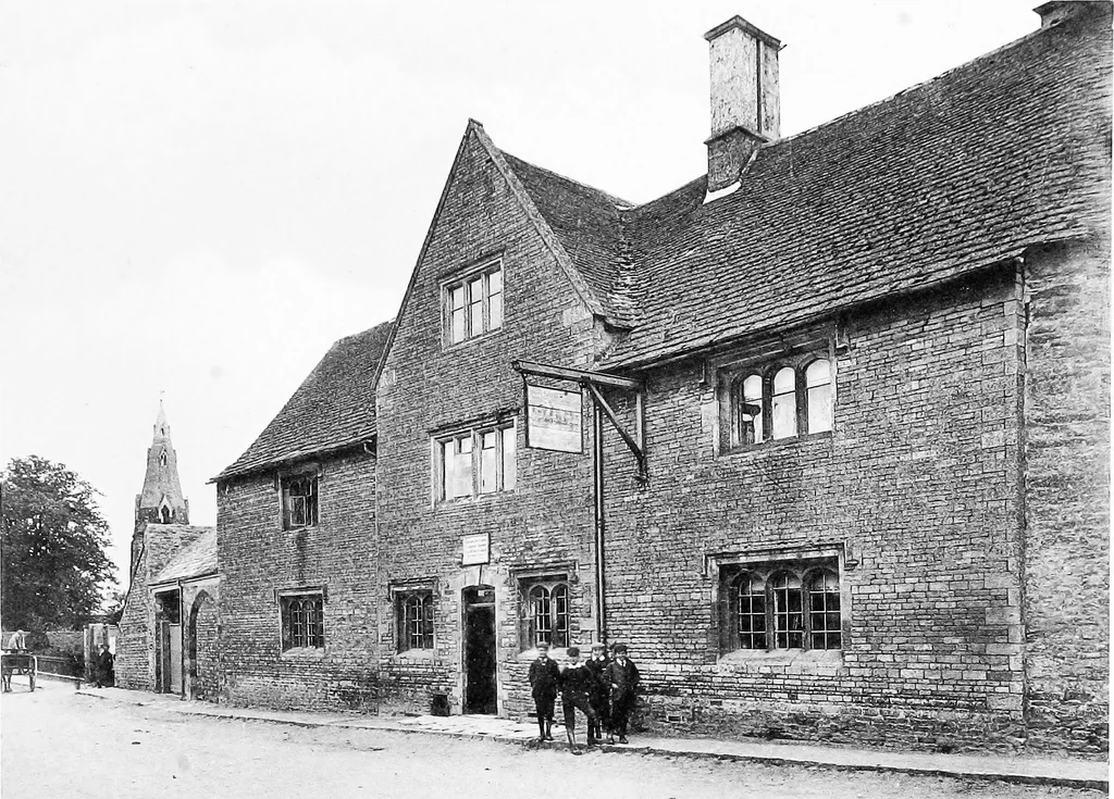 An illustration from Old cottages, farm-houses, and other stone buildings in the Cotswold district; examples of minor domestic architecture in Gloucestershire, Oxfordshire, Northants, Worcestershire, &c., 1905, leaf 114