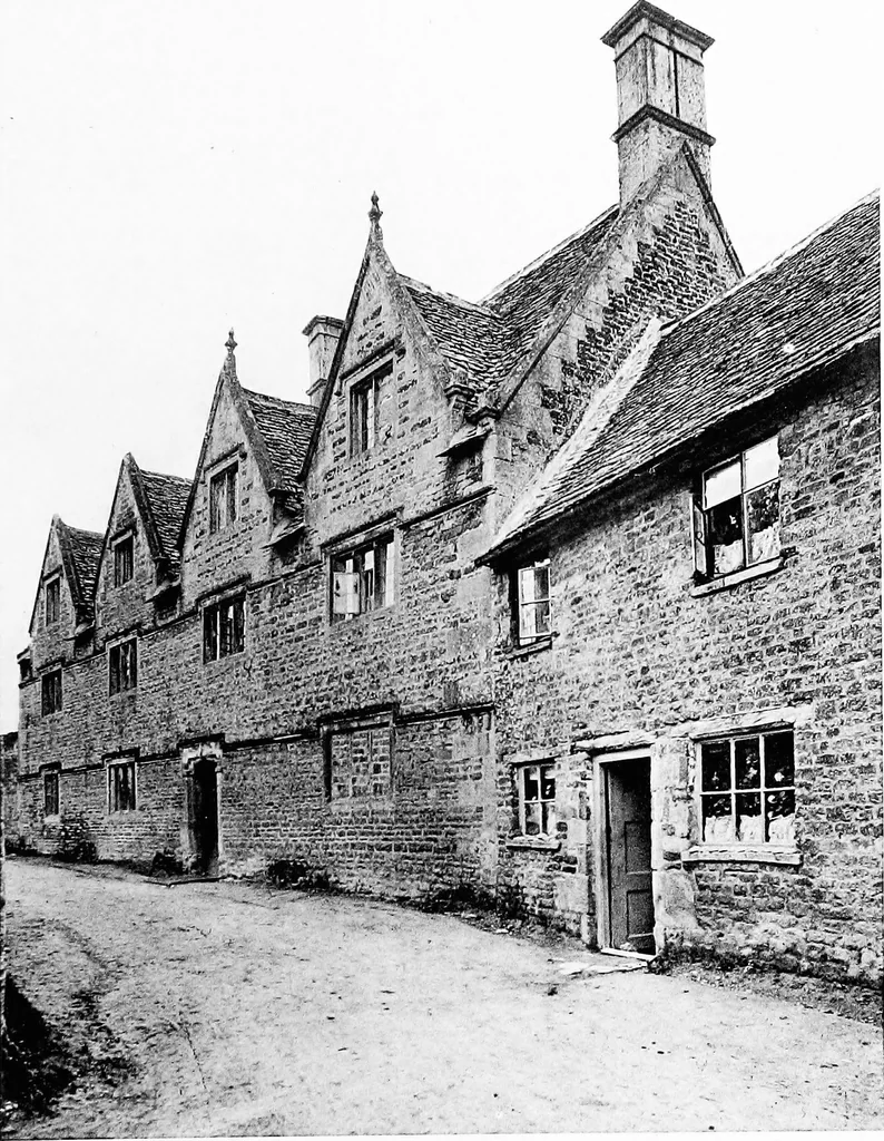 An illustration from Old cottages, farm-houses, and other stone buildings in the Cotswold district; examples of minor domestic architecture in Gloucestershire, Oxfordshire, Northants, Worcestershire, &c., 1905, leaf 116