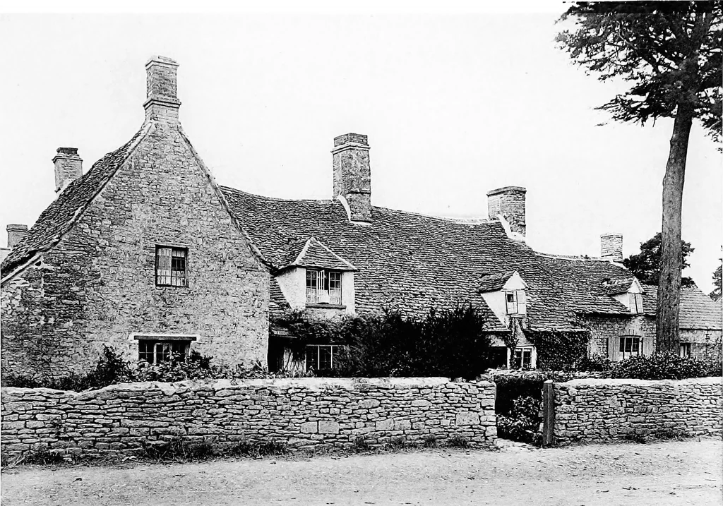 An illustration from Old cottages, farm-houses, and other stone buildings in the Cotswold district; examples of minor domestic architecture in Gloucestershire, Oxfordshire, Northants, Worcestershire, &c., 1905, leaf 124