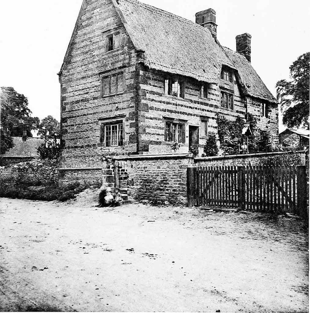 An illustration from Old cottages, farm-houses, and other stone buildings in the Cotswold district; examples of minor domestic architecture in Gloucestershire, Oxfordshire, Northants, Worcestershire, &c., 1905, leaf 134