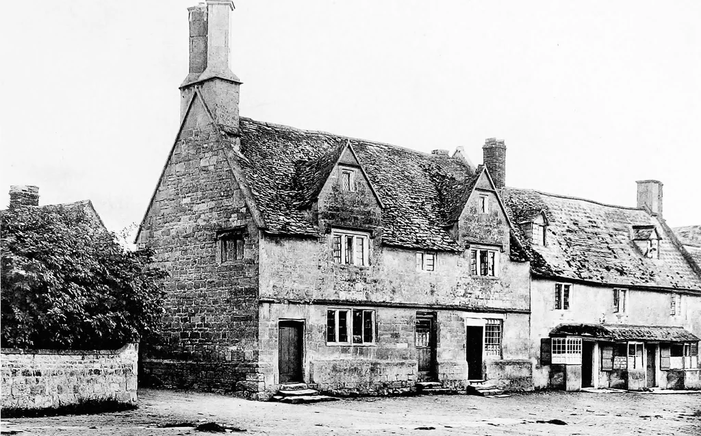 An illustration from Old cottages, farm-houses, and other stone buildings in the Cotswold district; examples of minor domestic architecture in Gloucestershire, Oxfordshire, Northants, Worcestershire, &c., 1905, leaf 144