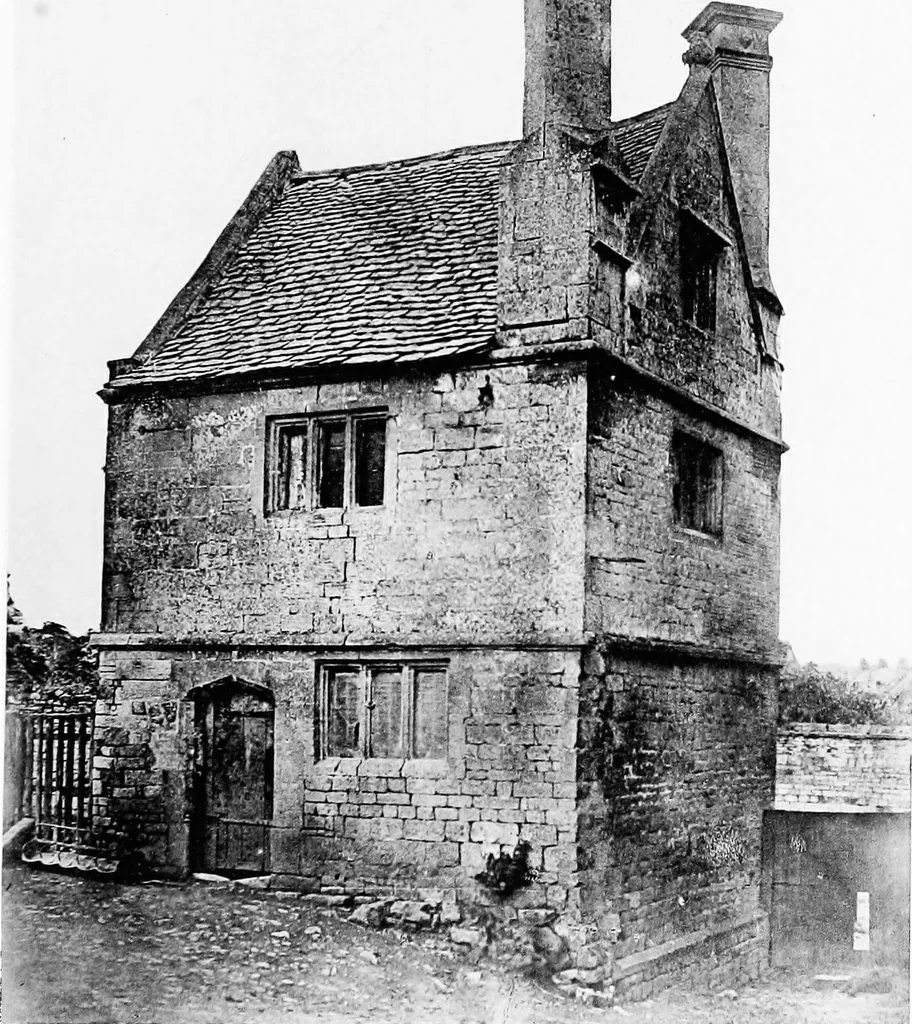 An illustration from Old cottages, farm-houses, and other stone buildings in the Cotswold district; examples of minor domestic architecture in Gloucestershire, Oxfordshire, Northants, Worcestershire, &c., 1905, leaf 154