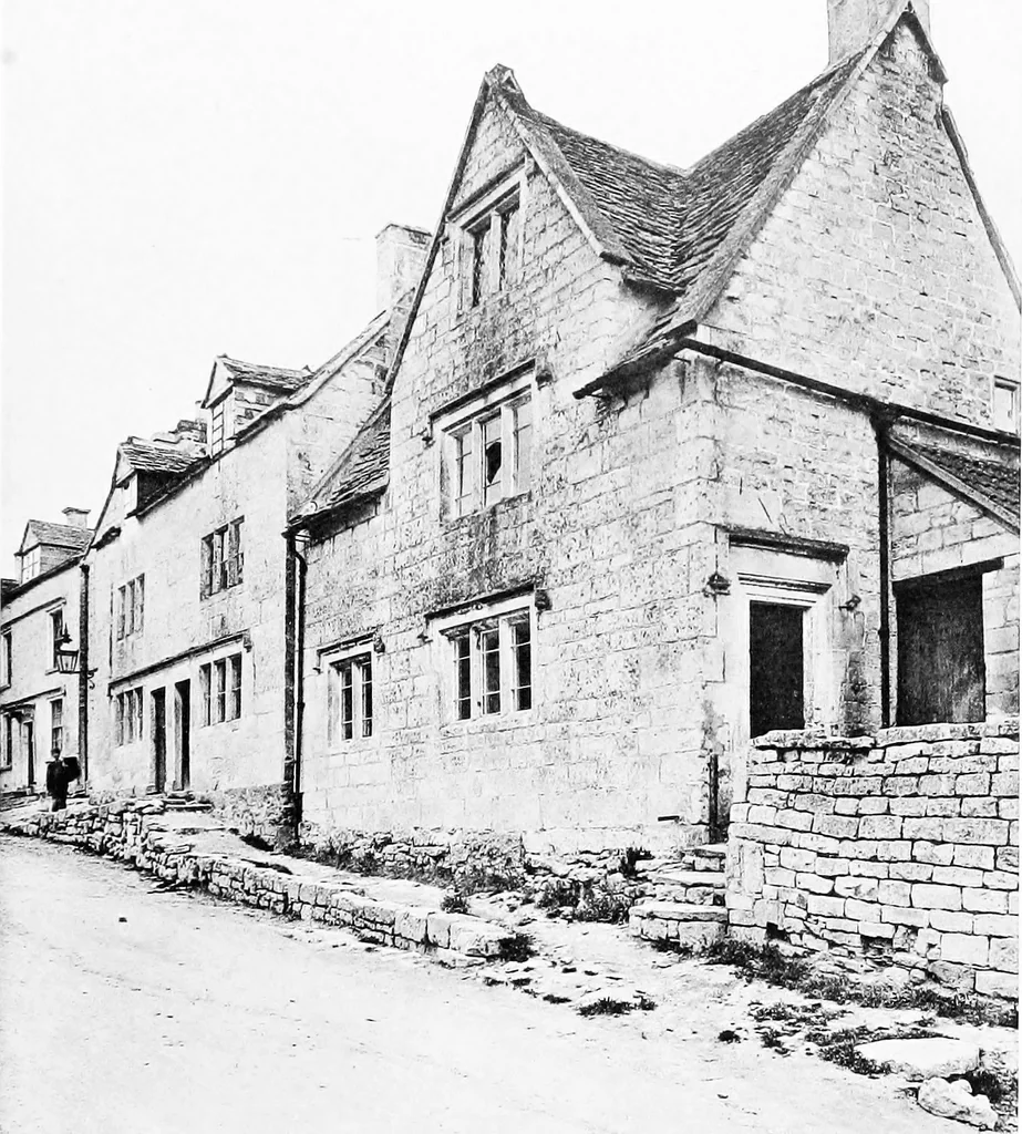 An illustration from Old cottages, farm-houses, and other stone buildings in the Cotswold district; examples of minor domestic architecture in Gloucestershire, Oxfordshire, Northants, Worcestershire, &c., 1905, leaf 164