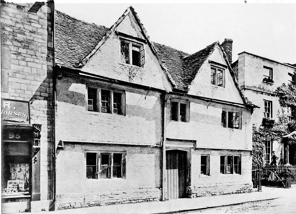 An illustration from Old cottages, farm-houses, and other stone buildings in the Cotswold district; examples of minor domestic architecture in Gloucestershire, Oxfordshire, Northants, Worcestershire, &c., 1905, leaf 182