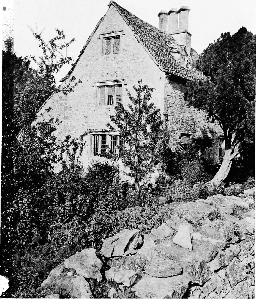 An illustration from Old cottages, farm-houses, and other stone buildings in the Cotswold district; examples of minor domestic architecture in Gloucestershire, Oxfordshire, Northants, Worcestershire, &c., 1905, leaf 184