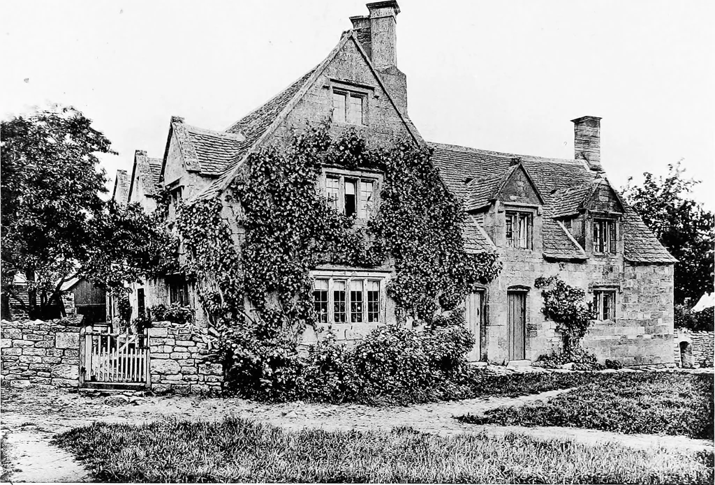 An illustration from Old cottages, farm-houses, and other stone buildings in the Cotswold district; examples of minor domestic architecture in Gloucestershire, Oxfordshire, Northants, Worcestershire, &c., 1905, leaf 188
