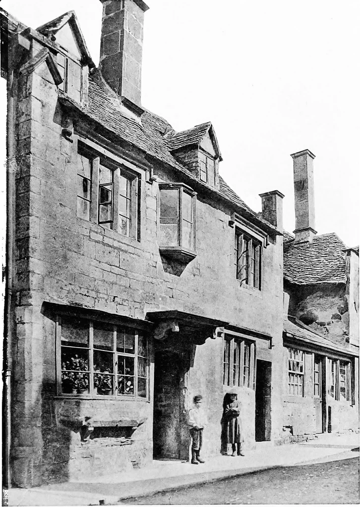An illustration from Old cottages, farm-houses, and other stone buildings in the Cotswold district; examples of minor domestic architecture in Gloucestershire, Oxfordshire, Northants, Worcestershire, &c., 1905, leaf 208
